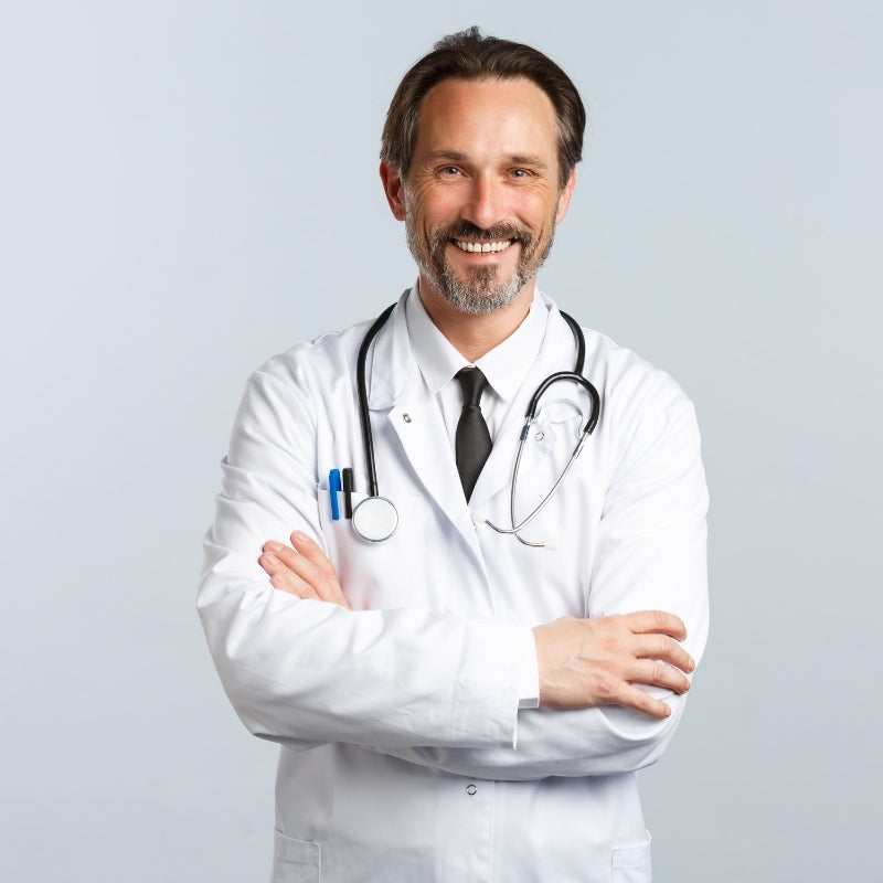 a old men doctor with Smile